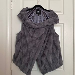 Faux fur vest